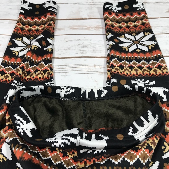 Soft Snowflake Reindeer Leggings - Picture 3 of 6